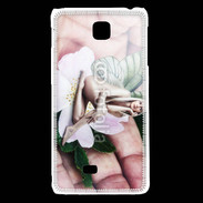 Coque LG F5 Jolie femme avec des ailes de Papillon