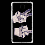 Coque LG F5 double fuck gants