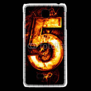 Coque LG F5 Cinq en feu