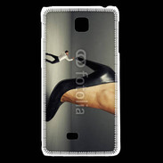 Coque LG F5 Homme sous escarpin