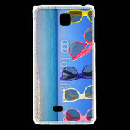 Coque LG F5 Lunettes sur la plage