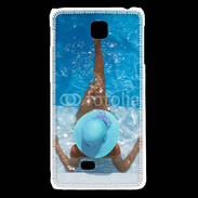 Coque LG F5 Femme à la piscine