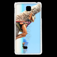 Coque LG F5 Sieste contre un palmier sur la plage