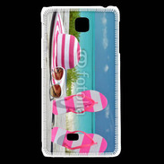 Coque LG F5 La vie en rose à la plage