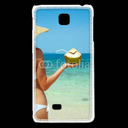 Coque LG F5 Cocktail noix de coco sur la plage 5