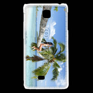 Coque LG F5 Palmier et charme sur la plage