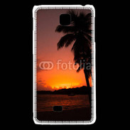 Coque LG F5 Cocotier au soleil couchant