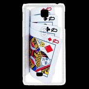 Coque LG F5 Carré de dames au poker