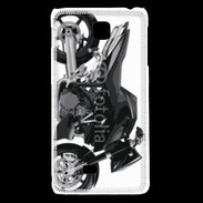 Coque LG F5 Tuning moto noire
