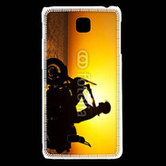 Coque LG F5 Femme biker au couché de soleil