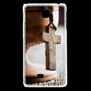 Coque LG F5 Croix en bois 5