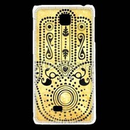 Coque LG F5 Islam noir et jaune 25
