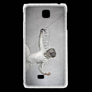 Coque LG F5 Escrime noir et blanc