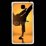 Coque LG F5 Silhouette de karatéka