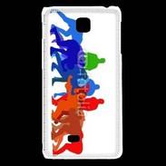 Coque LG F5 Illustration mêlée de rugby