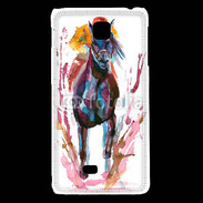 Coque LG F5 Equitation en peinture 10