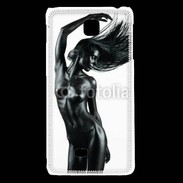 Coque LG F5 Femme nue body painting noir et blanc 1 