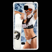 Coque LG F5 Charme et snowboard