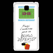 Coque LG F5 Merci l'arbitre Bonus offensif-défensif Blanc