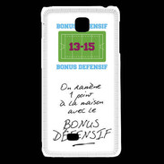 Coque LG F5 1 point bonus offensif-défensif Blanc
