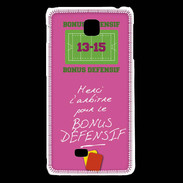 Coque LG F5 Merci l'arbitre Bonus offensif-défensif Rose