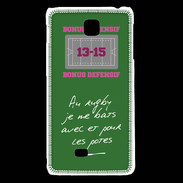 Coque LG F5 Les potes Bonus offensif-défensif Vert
