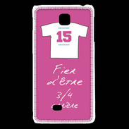 Coque LG F5 3/4 arrière Bonus offensif-défensif Rose