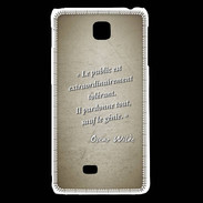 Coque LG F5 Public génie Sepia Citation Oscar Wilde