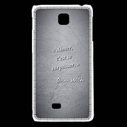 Coque LG F5 Aimer Noir Citation Oscar Wilde