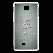 Coque LG F5 Aimer Vert Citation Oscar Wilde