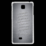 Coque LG F5 Chaque fois Noir Citation Oscar Wilde
