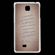 Coque LG F5 Chaque fois Rouge Citation Oscar Wilde