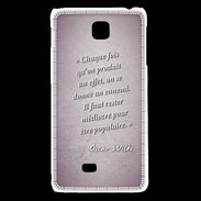 Coque LG F5 Chaque fois Rose Citation Oscar Wilde