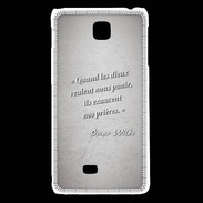 Coque LG F5 Dieux prières Gris Citation Oscar Wilde