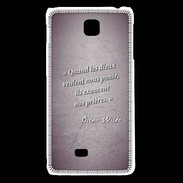 Coque LG F5 Dieux prières Violet Citation Oscar Wilde