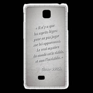 Coque LG F5 Esprits légers Gris Citation Oscar Wilde