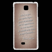 Coque LG F5 Esprits légers Rouge Citation Oscar Wilde