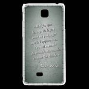 Coque LG F5 Esprits légers Vert Citation Oscar Wilde