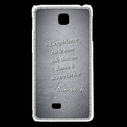 Coque LG F5 Expérience Noir Citation Oscar Wilde