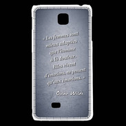 Coque LG F5 Femmes émotions Bleu Citation Oscar Wilde