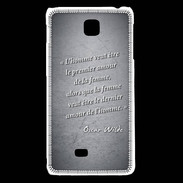 Coque LG F5 Homme veut Noir Citation Oscar Wilde