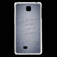 Coque LG F5 Brave Bleu Citation Oscar Wilde