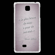 Coque LG F5 Brave Rose Citation Oscar Wilde