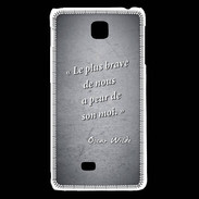 Coque LG F5 Brave Noir Citation Oscar Wilde