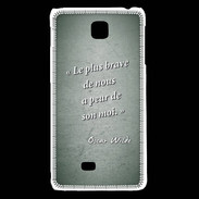Coque LG F5 Brave Vert Citation Oscar Wilde