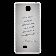 Coque LG F5 Chose vraie Citation Oscar Wilde