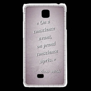 Coque LG F5 Conscience Rose Citation Oscar Wilde