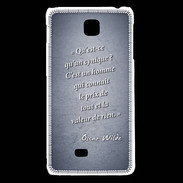 Coque LG F5 Cynique Bleu Citation Oscar Wilde