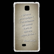 Coque LG F5 Cynique Sepia Citation Oscar Wilde
