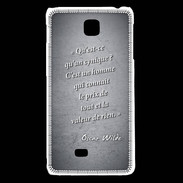 Coque LG F5 Cynique Noir Citation Oscar Wilde